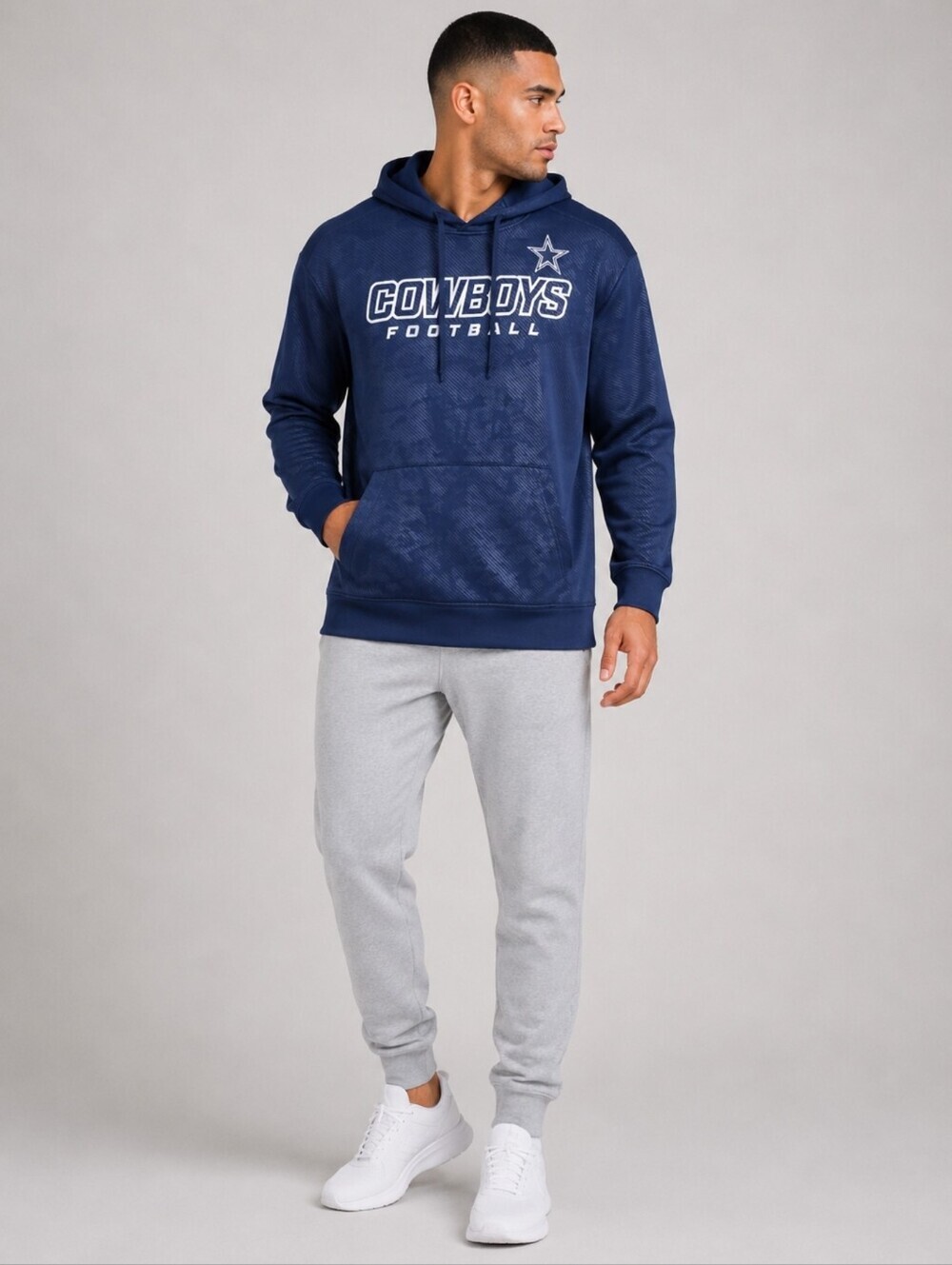Dallas Cowboys Football Hoodie Navy Blue Pullover NFL Team Apparel Men's Size S